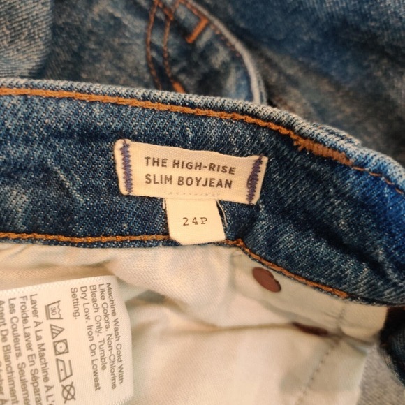 Madewell Jeans High Rise Slim Boy Jean Moorland Wash - Picture 11 of 11